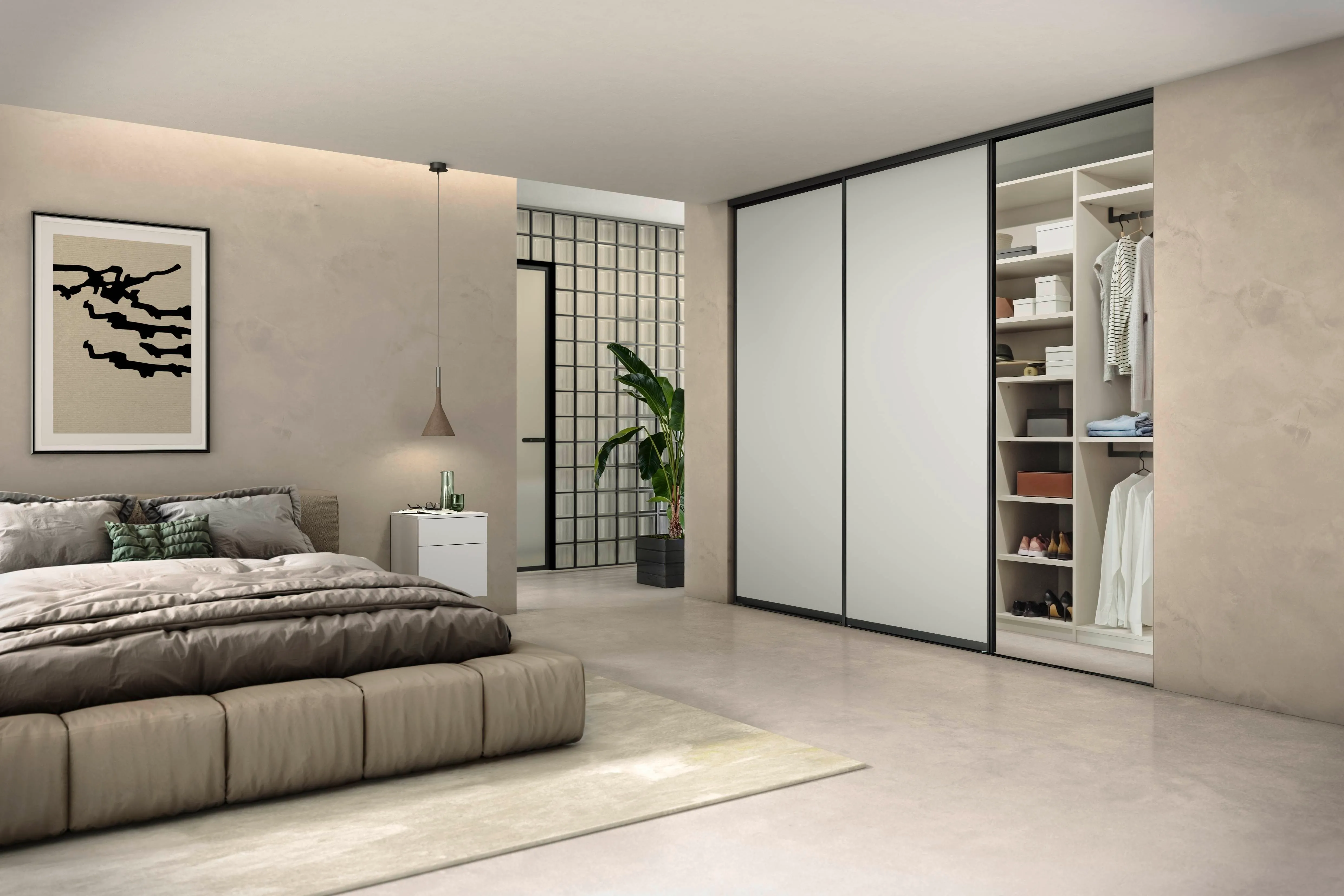 Touch 338 Lacquered laminate, satin grey supermatt — ambient 2