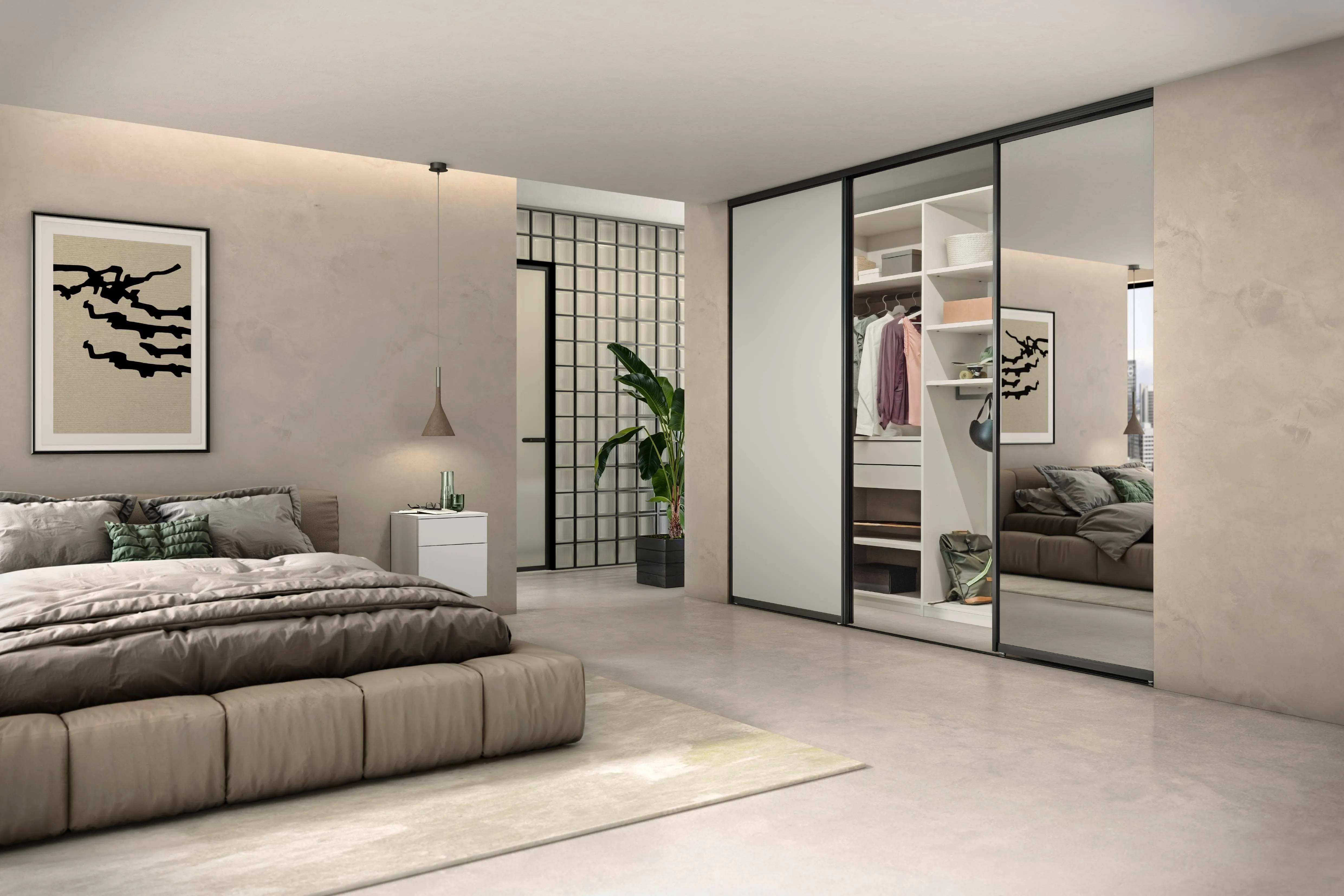 Touch 338 Lacquered laminate, satin grey supermatt — ambient 3