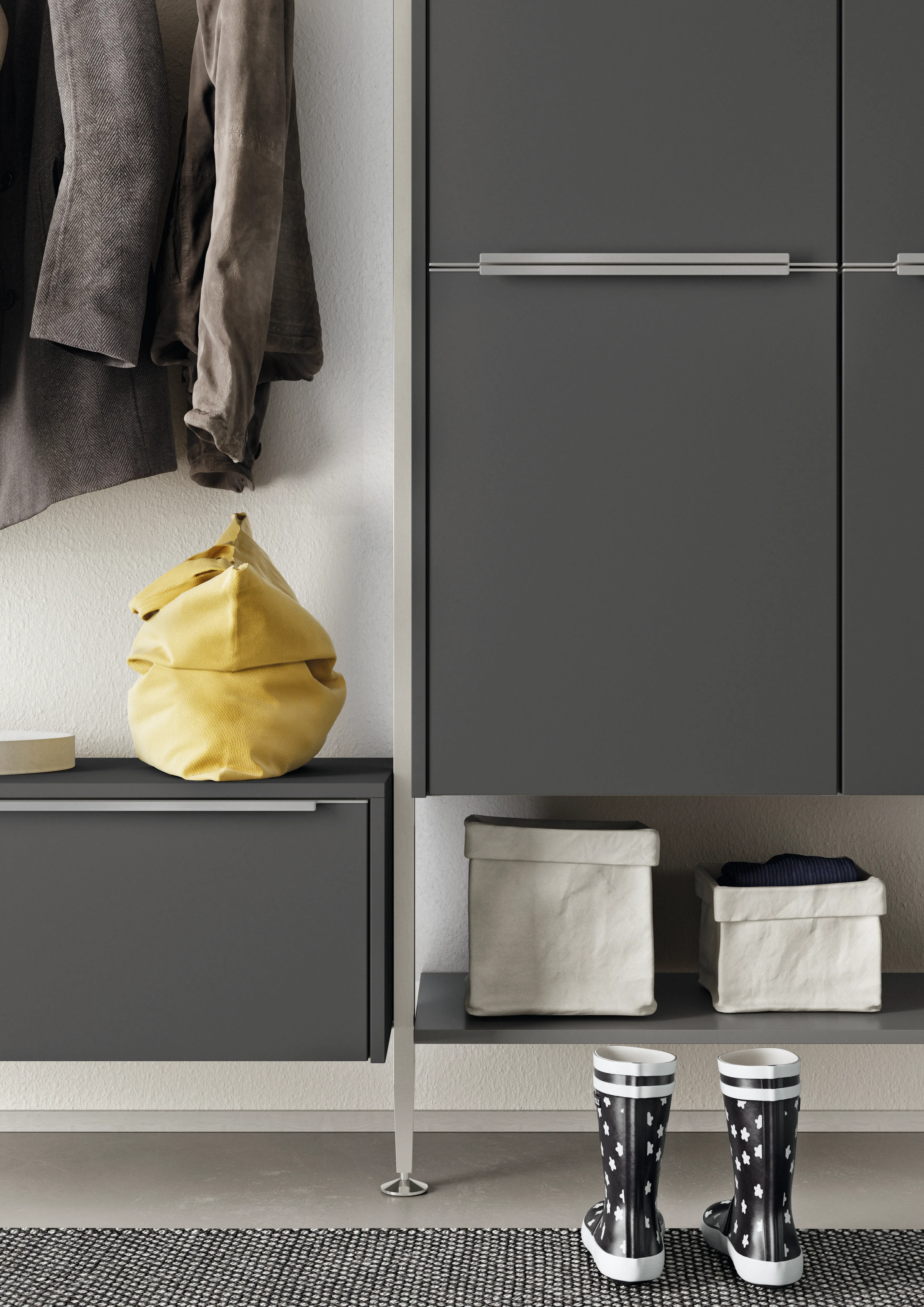 Touch 334 Lacquered laminate, slate grey supermatt — detajl 1
