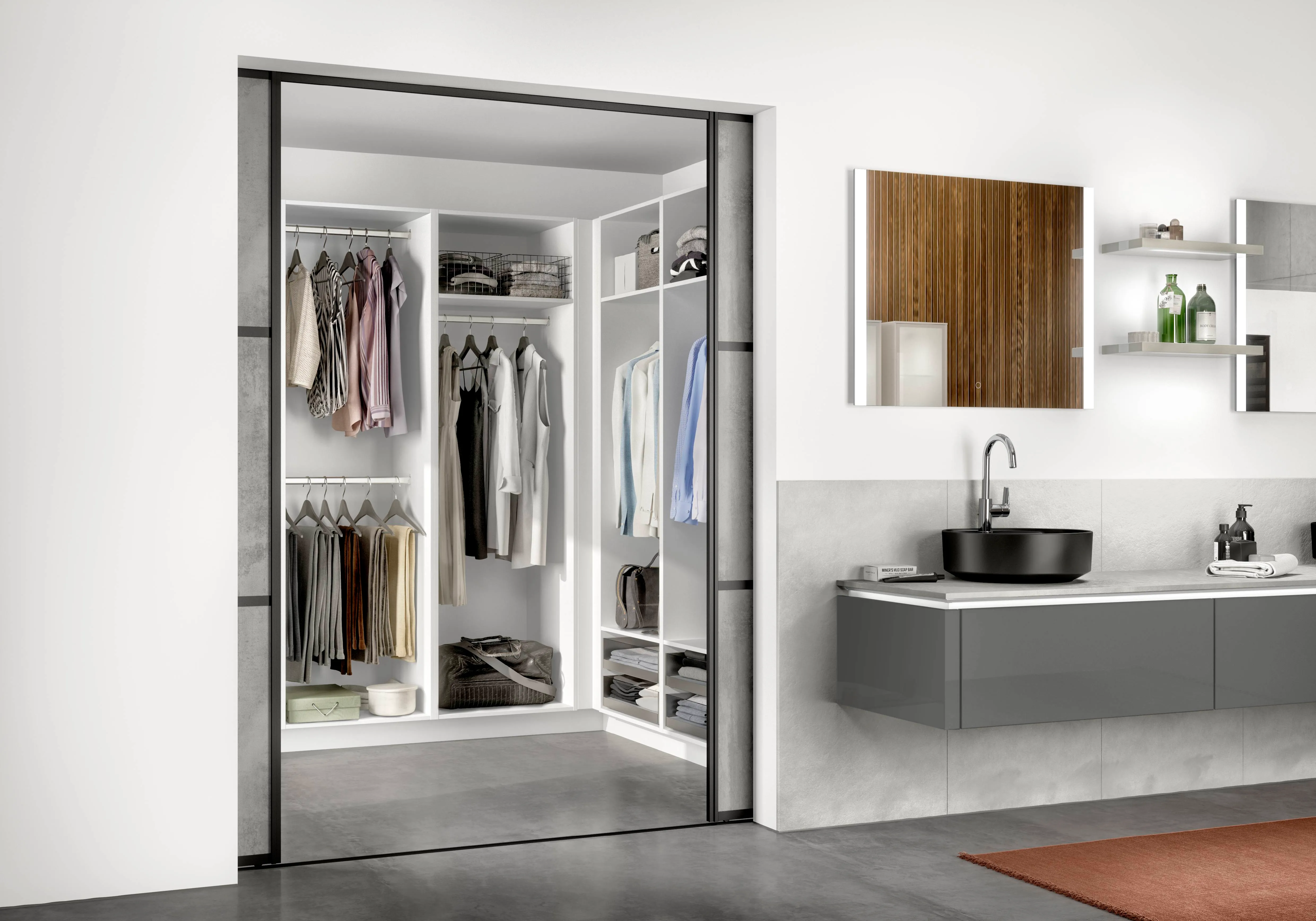 Flash — 453 Lacquered laminate, slate grey high gloss