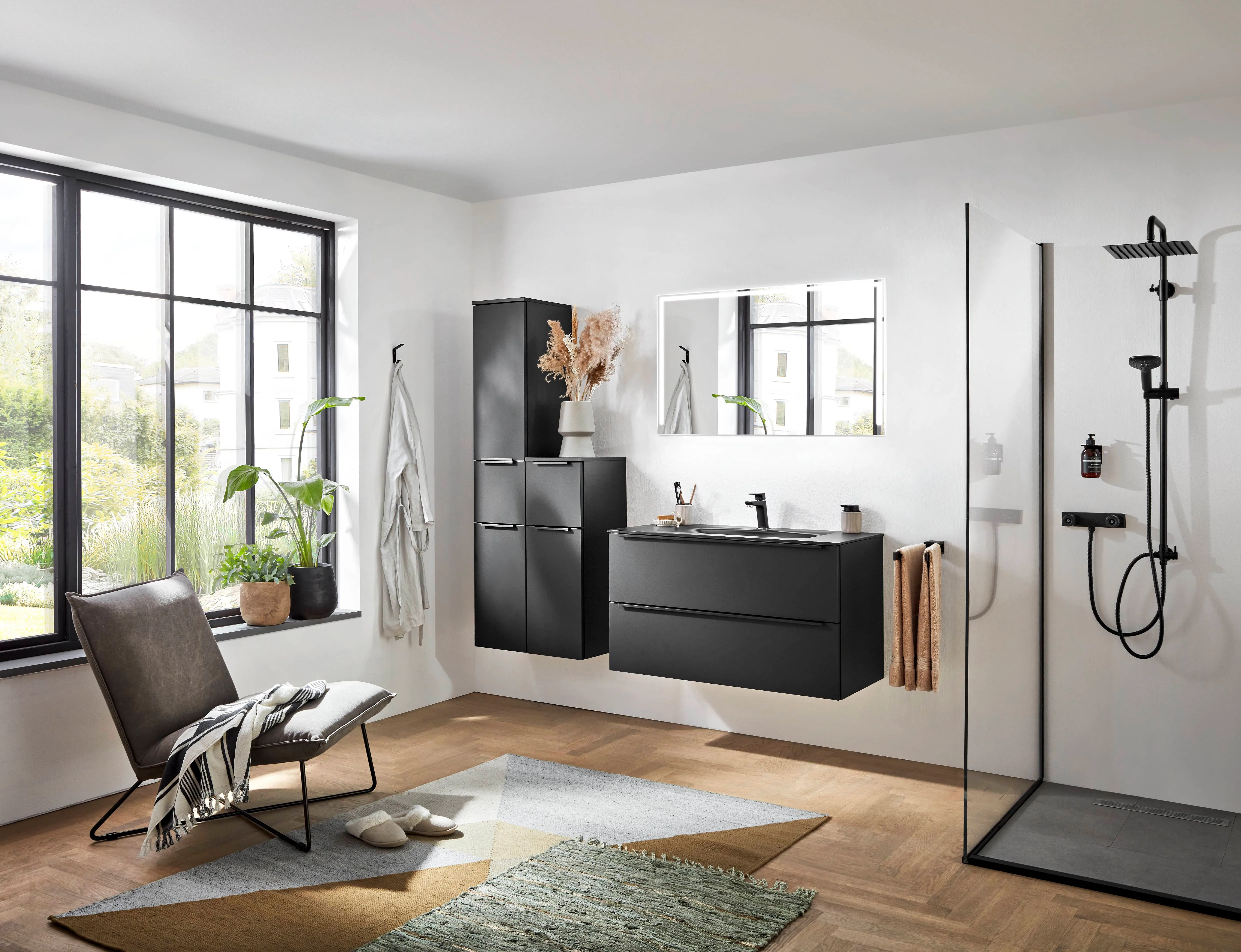 Easytouch 961 Lacquered laminate, graphite black ultra matt — ambient 2