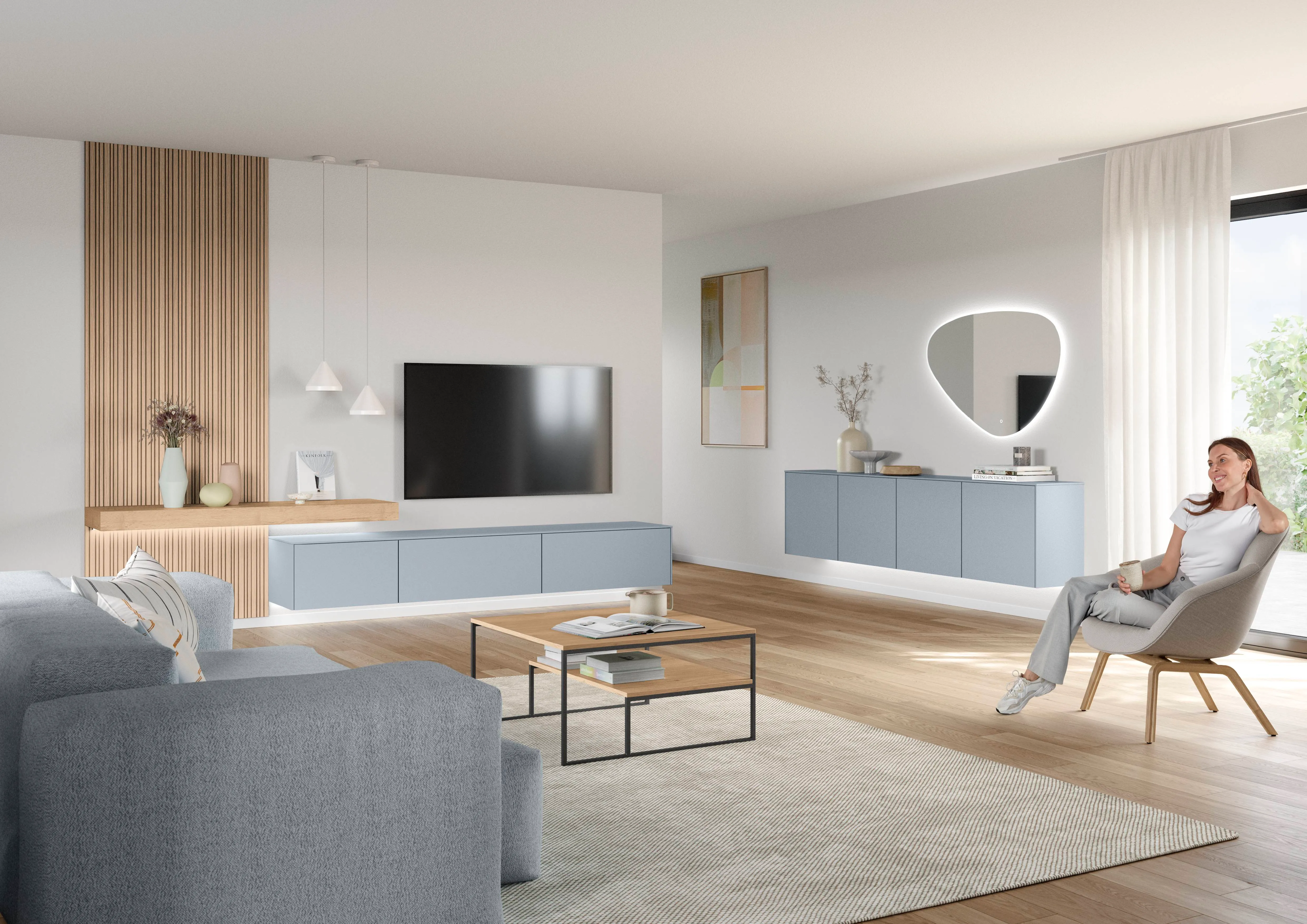 Senso 485 Lacquer, premium honed sky — ambient 1