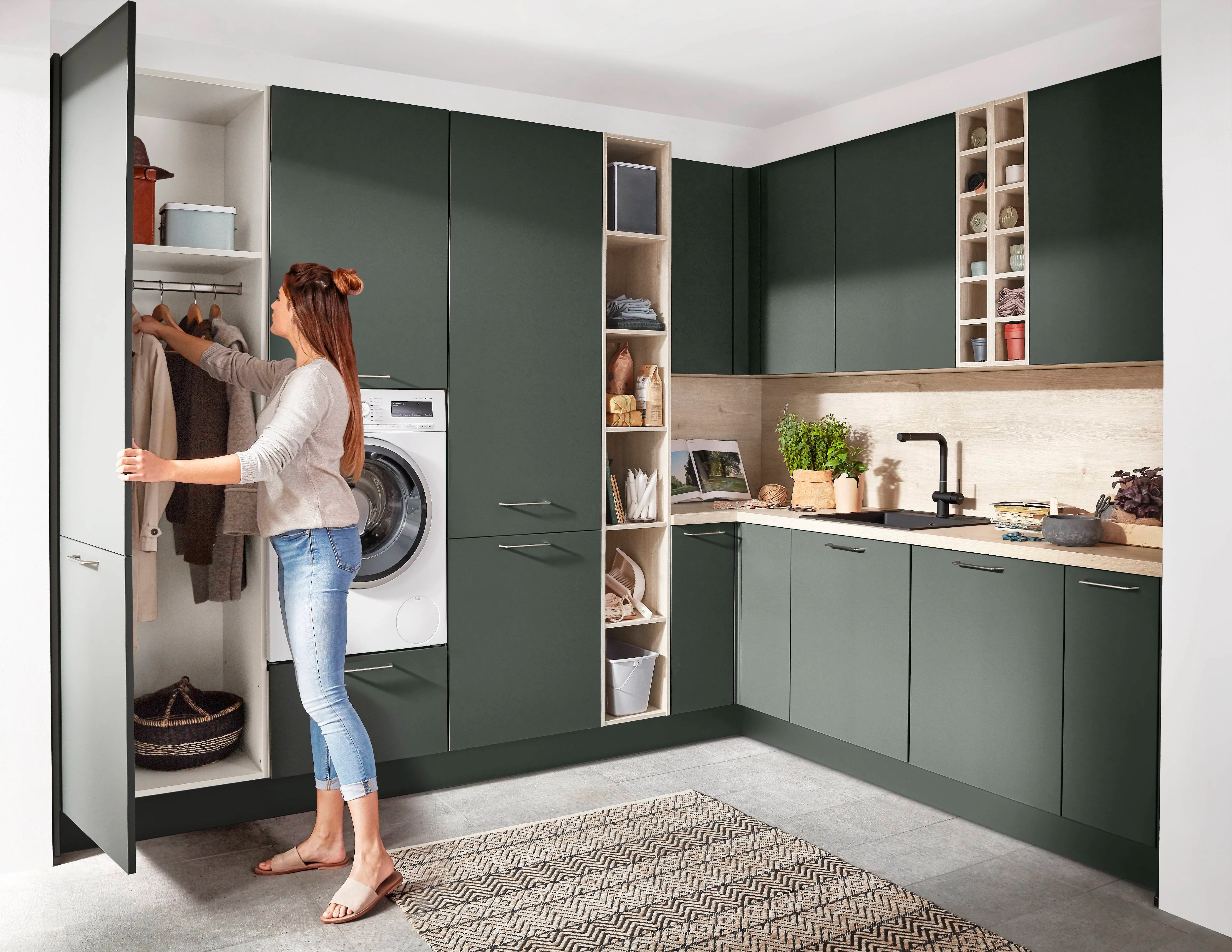 Easytouch 964 Lacquered laminate, Mineral green ultra matt — detajl 1