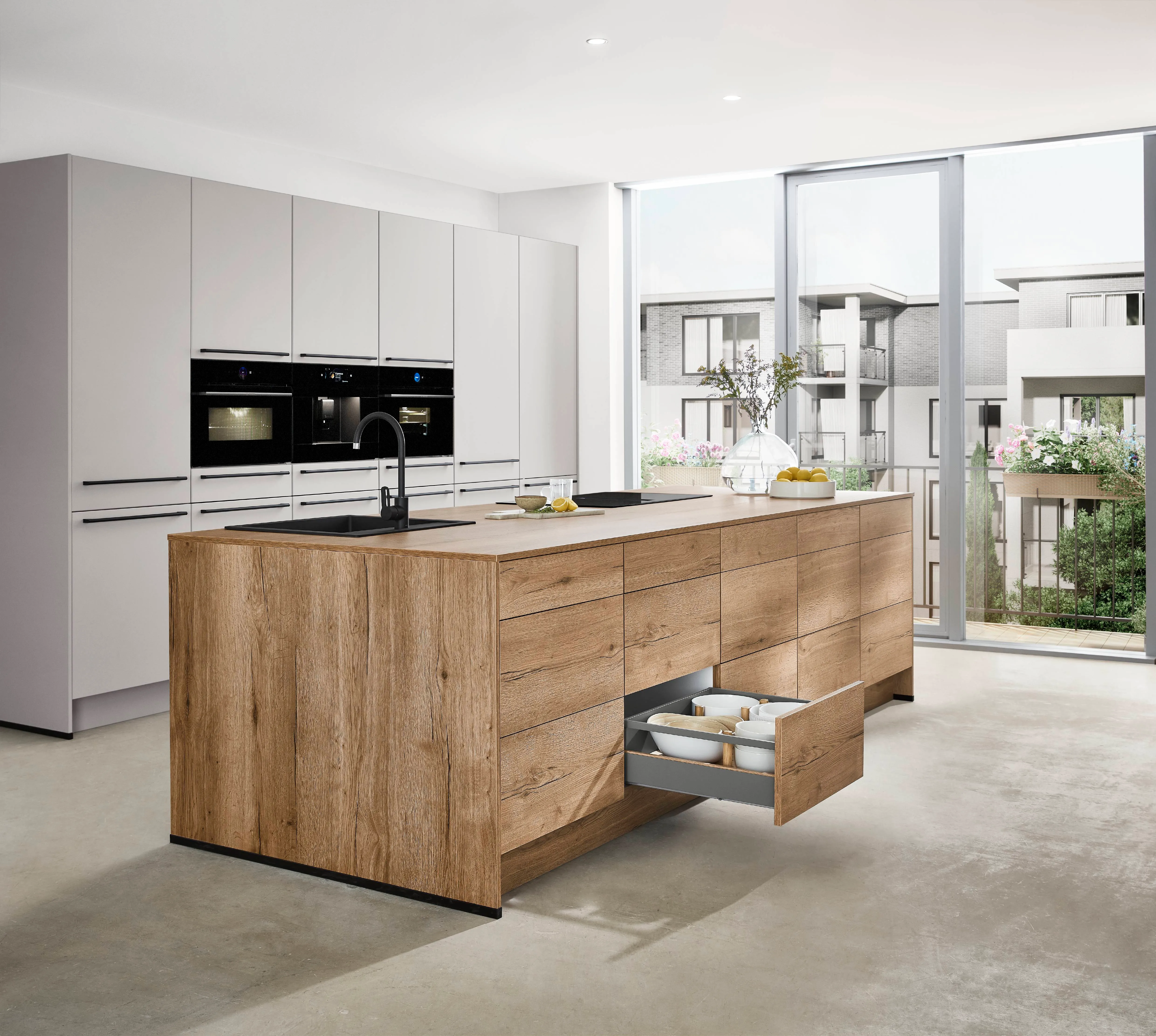 Softline 508 Lacquer, perfect honed satin grey — ambient 5