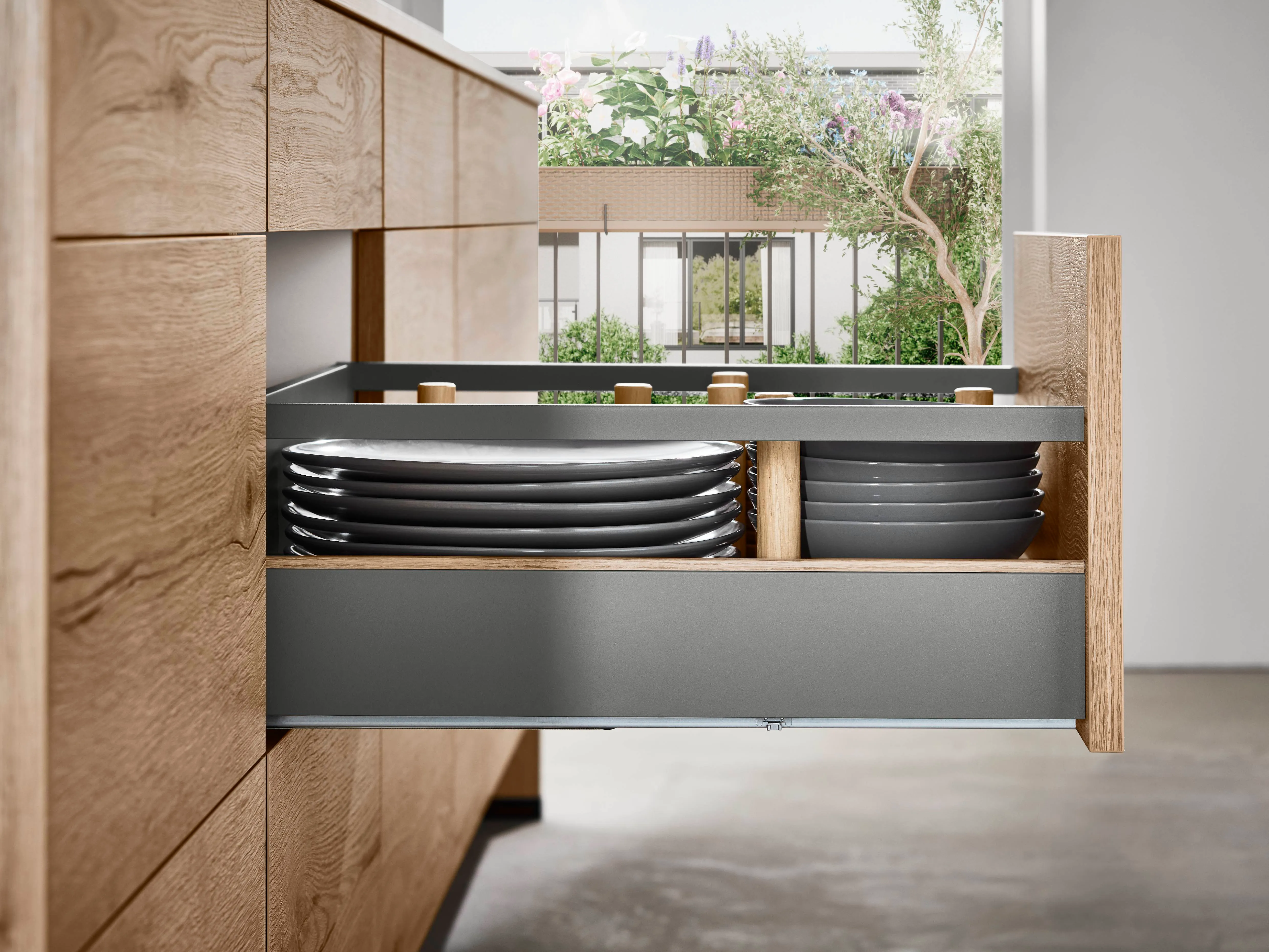 Softline 508 Lacquer, perfect honed satin grey — detajl 2
