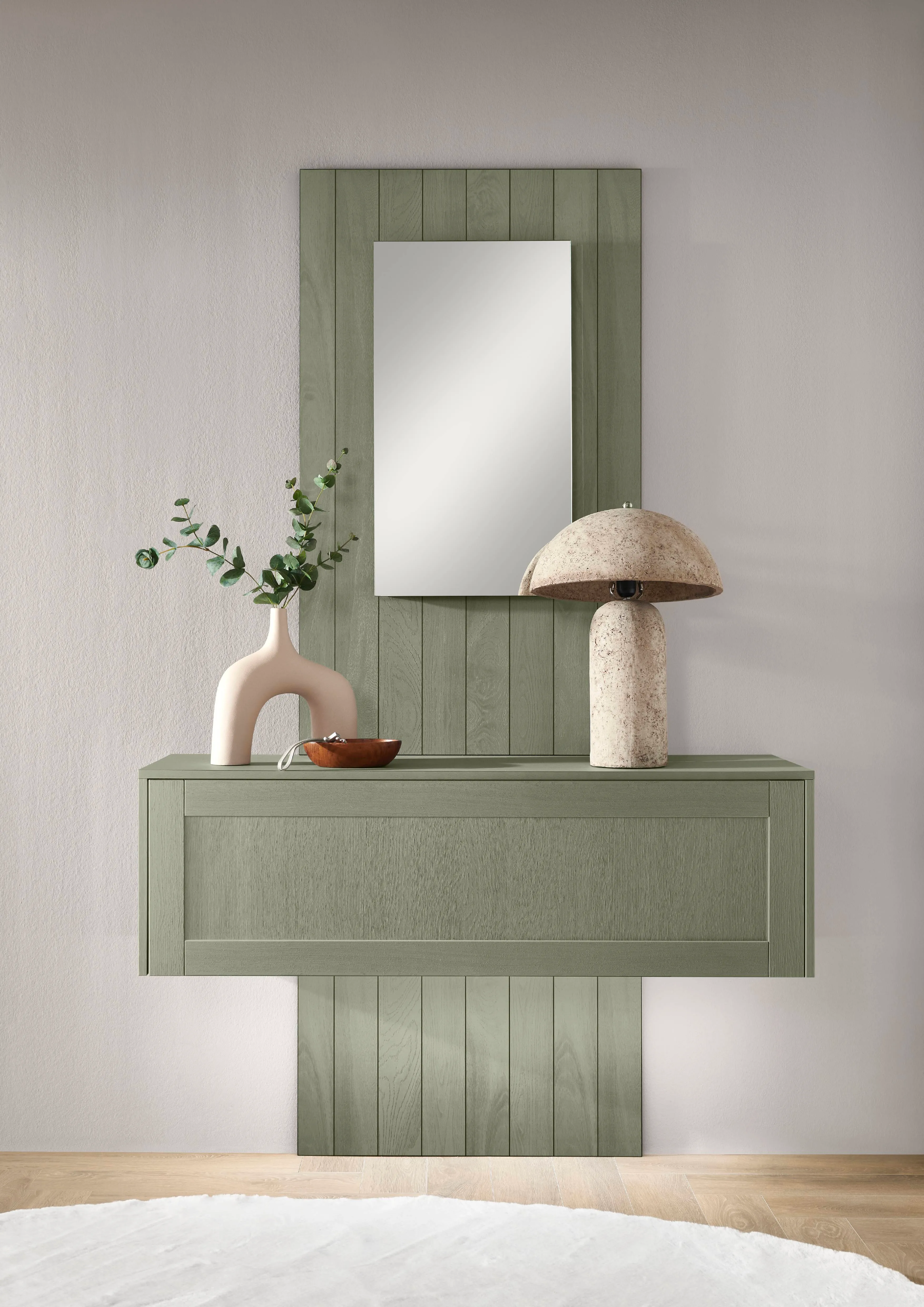 Frame 617 Lacquered laminate, olive wood texture — ambient 3